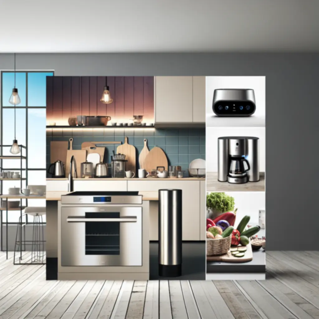 Nowoczesna aranżacja kuchni z zabudowanym sprzętem AGD