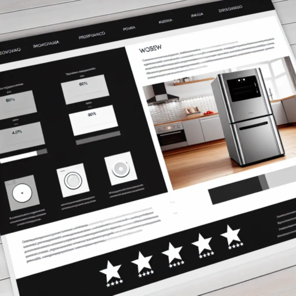 Widok szczegółowej karty produktu AGD z parametrami i opiniami