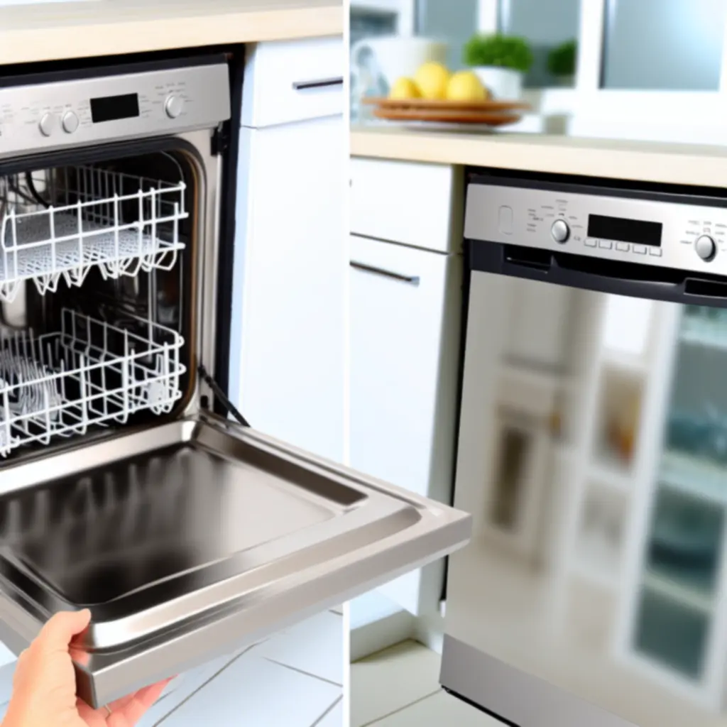 Zbliżenie na detale konstrukcyjne i wnętrze lodówki DomoTechPL