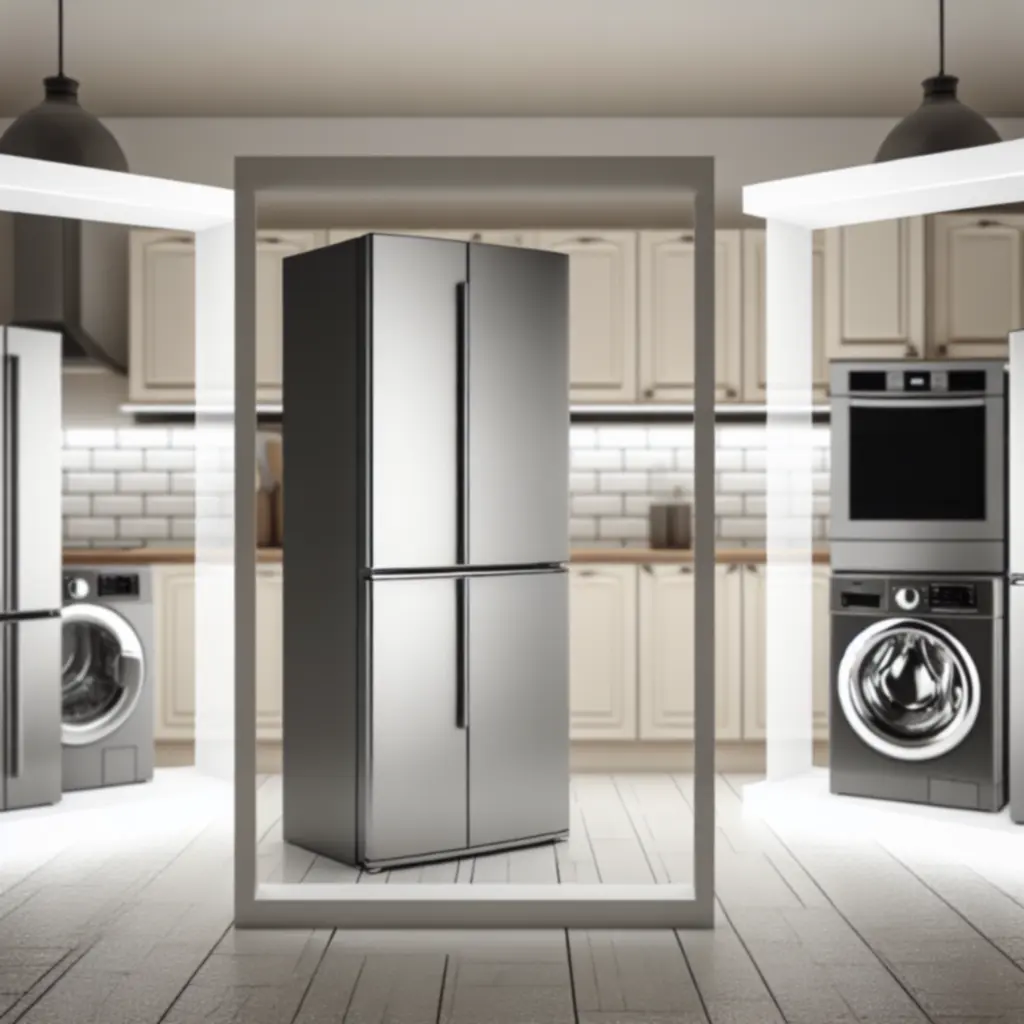 Nowoczesna lodówka wolnostojąca DomoTechPL prezentowana w jasnej kuchni